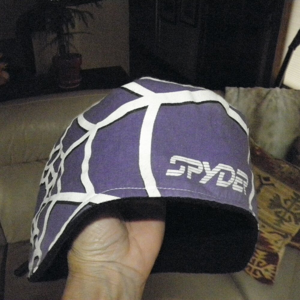 Rare Vintage Spyder cap with fleece lining Purple, White, Teal. Unisex cap - Picture 13 of 16